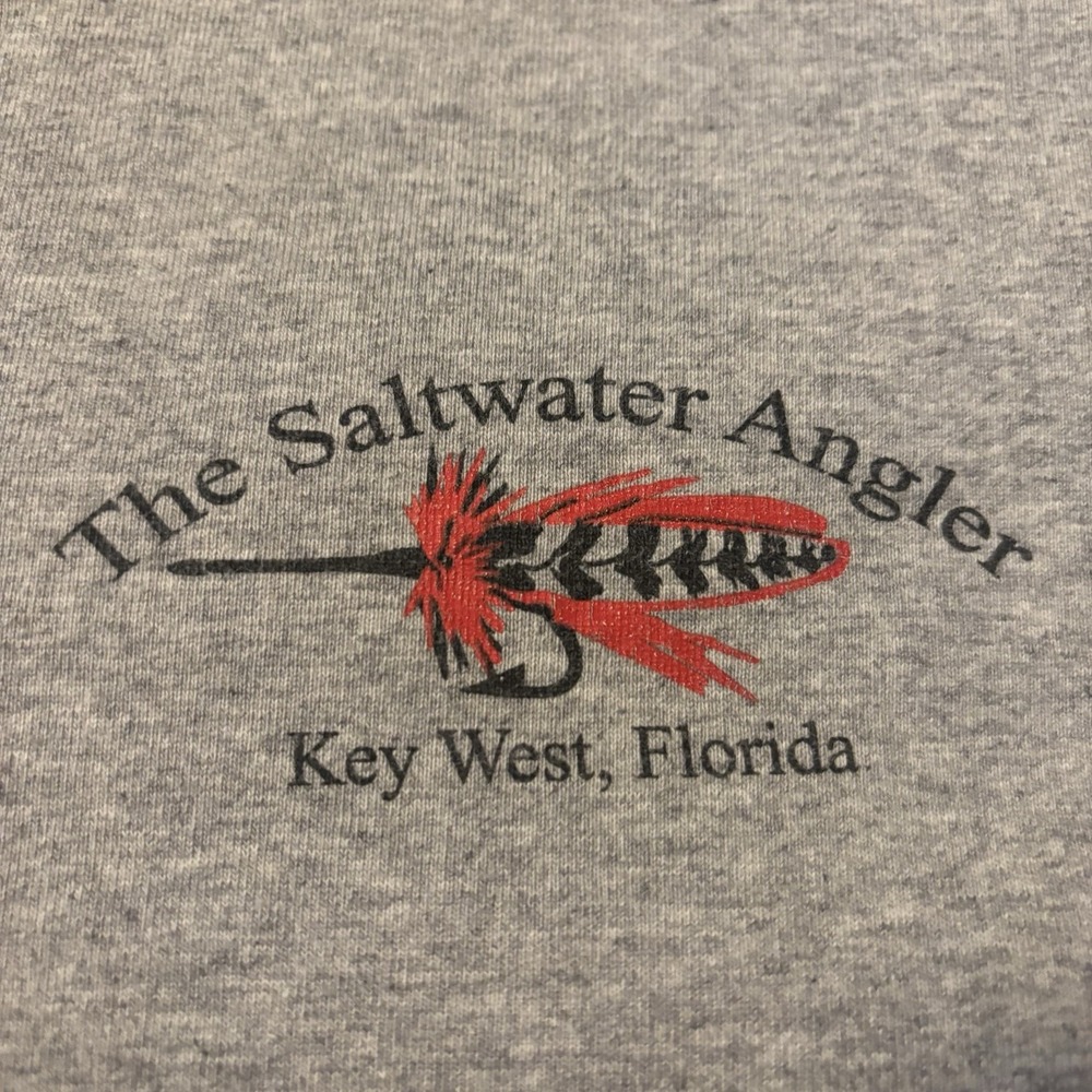 Big Men's Saltwater Angler Key West‎ Florida Size 3XL Short Sleeve T Shirt - Picture 3 of 4